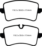 EBC 11 Audi A6 2.0 Turbo Greenstuff Rear Brake Pads - DP22082