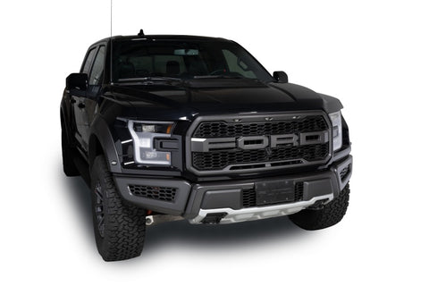 Putco 18-20 Ford F-150 Raptor - Hex Shield - Black Powder Coated Bumper Grille Inserts - 83168
