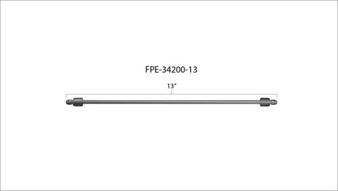Fleece Performance 13in High Pressure Fuel Line (8mm x 3.5mm Line, M14x1.5 Nuts) - FPE-34200-13