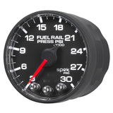 Autometer Spek-Pro Gauge Rail Press 2 1/16in 30Kpsi Stepper Motor W/Peak & Warn Blk/Blk - P321328