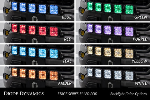 Diode Dynamics 21-22 Ford F-150 SS5 Grille CrossLink Lightbar Kit- Yellow Pro Combo - DD7322