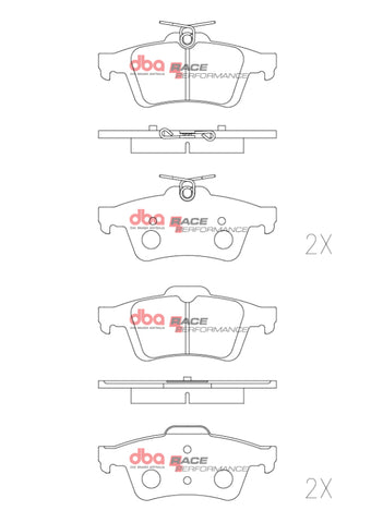 DBA 07-13 Mazda Mazdaspeed3 Rear RP Performance Brake Pads - DB1763RP