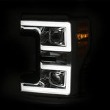 ANZO LED Headlights 17-18 Ford F-250 Super Duty Plank-Style L.E.D. Headlight Chrome (Pair) - 111389