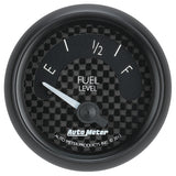 Autometer GT Series 52mm Short Sweep Electronic 73-10 ohms Fuel Level (For most Ford and Chrysler) - 8015