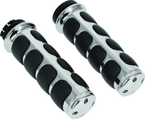 Kuryakyn ISO Grips Without Throttle Boss Dual Cable Chrome - 6205