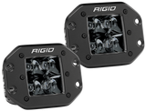 Rigid Industries D2 - Midnight Edition Flush Mount Spot Lights - 212213BLK
