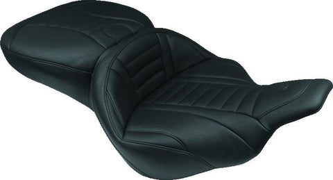 Mustang 97-07 Harley Electra Glide,Rd Glide Super Touring 1PC Seat Deluxe - Black - 76739