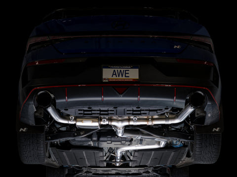 AWE Tuning 22-26 Hyundai Elantra N SwitchPath Cat-Back Exhaust - Diamond Black Tips - 3025-33237