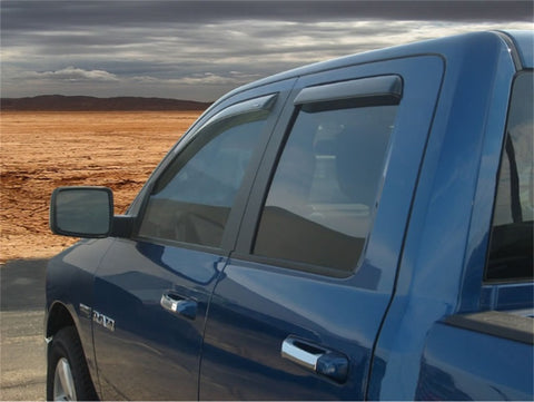 Stampede 2009-2010 Dodge Ram 1500 Extended Cab Pickup Snap-Inz Sidewind Deflector 4pc - Smoke - 41251-2