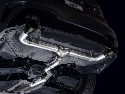 AWE Tuning 19-23 BMW 330i / 21-23 BMW 430i Base G2X Track Edition Axle-Back Exhaust - Diamond Black - 3020-33429