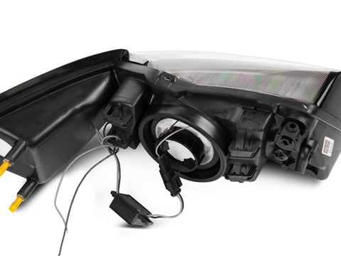Raxiom 99-04 Ford Mustang Axial Series Headlights w/ LED Bar- Blk Housing (Clear Lens) - 422712