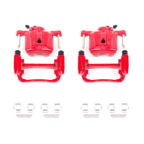 Power Stop 91-94 Dodge Stealth Rear Red Calipers w/Brackets - Pair - S1518