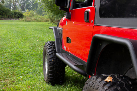 Fishbone Offroad Jeep LJ Rock Slider W/Tube Step - Black Powdercoat - FB23085