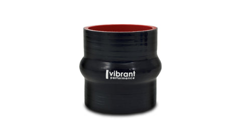 Vibrant 4 Ply Reinforced Silicone Hump Hose Connector - 2in I.D. x 3in long (BLACK) - 2730