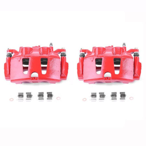 Power Stop 2017 Chrysler Pacifica Front Red Calipers w/Brackets - Pair - S5402