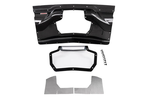 Corsa 2020+ Chevrolet Corvette C8/Z06 Carbon Fiber Air Intake Trunk Panel with Polycarbonate - 44009