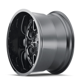 Mayhem 8107 Cogent 20x9 / 8x165.1 BP / 0mm Offset / 130.8mm Hub Black w/ Milled Spokes Wheel - 8107-2976BM