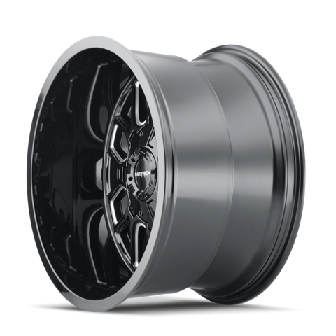 Mayhem 8107 Cogent 20x9 / 8x180 BP / 0mm Offset / 124.1mm Hub Black w/ Milled Spokes Wheel - 8107-2978BM