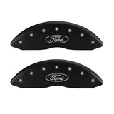 MGP 4 Caliper Covers Engraved Front & Rear Oval logo/Ford Red finish silver ch - 10056SFRDRD