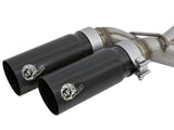 aFe Rebel Series Exht 3in SS Middle Side Exit CB w/ Black Tips 11-14 Ford F150 Ecoboost V6 3.5L (tt) - 49-43078-B