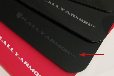 Rally Armor 02-07 Subaru WRX/STI/RS/2.5i (Wagons Req. Mod.) Black UR Mud Flap w/Grey Logo - MF1-UR-BLK/GRY