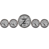 Autometer Silver 5 Pc Kit Box w/ Mech. Speedo / Elec Oil Press / Water Temp / Volt / Fuel Level - 1901