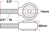 SPC Performance xAxis Rod End Ball Joint - 15784