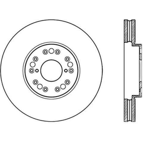 StopTech Power Slot 93-05 Lexus GS Series / 00-05 IS300 / 93-94 LS Front Left Cryo Slotted Rotor - 126.44083CSL