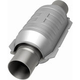 MagnaFlow Conv Univ 2in Inlet/Outlet Ctr/Ctr Round 9in Body L x 5.125in W x 13in Overall L 49 State - 51204
