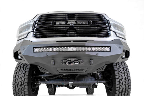 Addictive Desert Designs 19-20 RAM 2500/3500 Hammer Black Stealth Fighter Front Bumper - F561423030103