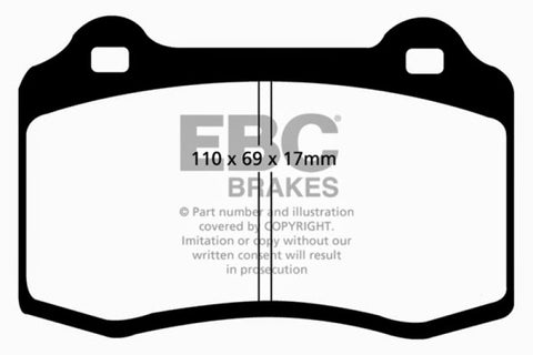 EBC 92-00 Dodge Viper 8.0 Yellowstuff Front Brake Pads - DP41031R