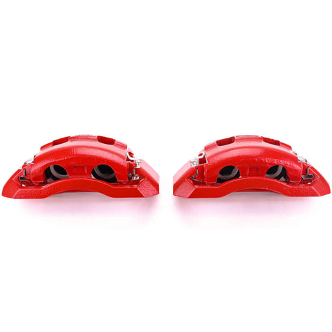 Power Stop 2007 Ford E-150 Front Red Calipers w/Brackets - Pair - S4760