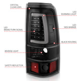 ANZO 2003-2006 Chevy Silverado 1500 LED Taillights Plank Style Black w/Clear Lens - 311333