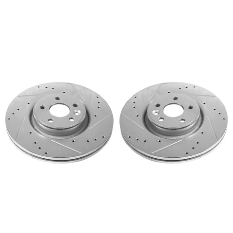 Power Stop 12-18 Volvo S60 Front Evolution Drilled & Slotted Rotors - Pair - EBR1002XPR