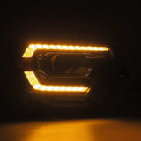 AlphaRex 12-15 Toyota Tacoma PRO-Series Projector Headlights Plank Style Alpha Black w/DRL - 880748