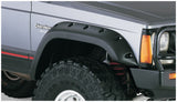 Bushwacker 84-01 Jeep Cherokee Cutout Style Flares 4pc Fits 4-Door Sport Utility Only - Black - 10911-07