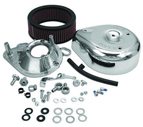 S&S Cycle 99-06 BT Teardrop Air Cleaner Kit for Super E/G Carb - 17-0403