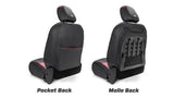 PRP 2018+ Jeep Wrangler JL/2 door/ Non-Rubicon  Front Seat Covers (Pair) - Black/Tan - B037-04