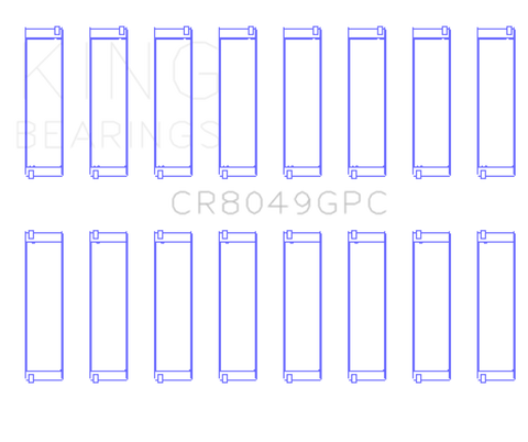 King Engine Bearings BMW N62/ N63/ S63/ N62N (Size 0.25) Connecting Rod Bearing Set - CR8049GPC0.25