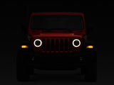 Raxiom 18-22 Jeep Wrangler JL/JT Axial Series LED Headlights- Black Housing (Clear Lens) - J133763