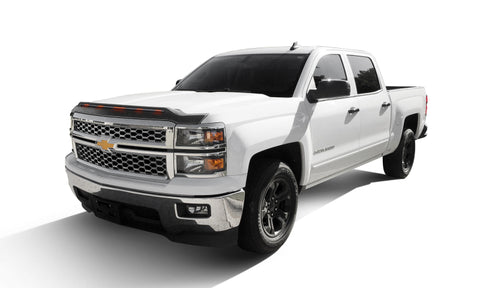 AVS 16-18 Chevrolet Silverado 1500 Low Profile Aeroskin Lightshield Pro - Black - 953123