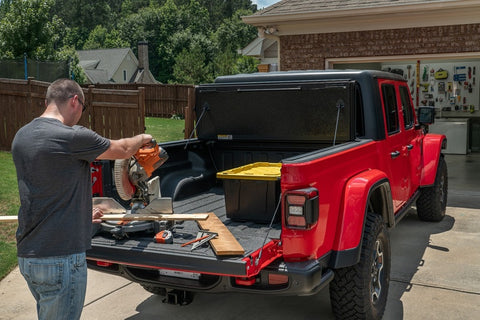 Rugged Ridge Armis Hard Folding With LINE-X Bed Cover 2020 JT - 13550.24