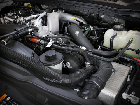 aFe 23-24 Ford F250/F350 Super Duty V8-6.7L BladeRunner 3 In. Aluminum Cold Charge Pipe- BLK - 46-20689-B