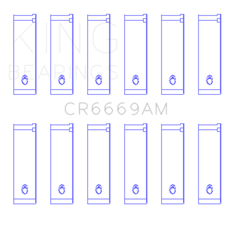 King Engine Bearings Toyota 3Vze 2958Cc (Size +0.50mm) Connecting Rod Bearing Set - CR6669AM0.5