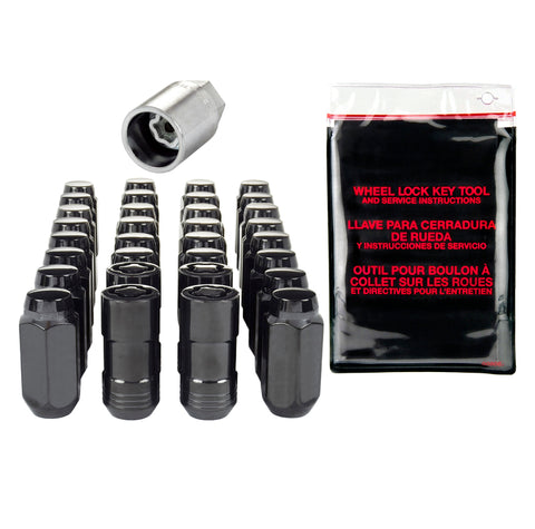 McGard 8 Lug Hex Install Kit w/Locks (Cone Seat Nut) M14X1.5 / 13/16 Hex / 1.945in. Length - Black - 84822