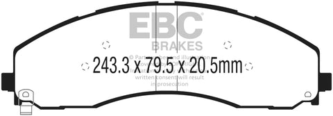 EBC 2017+ Ford F-450 Bluestuff Front Brake Pads - DP53078NDX