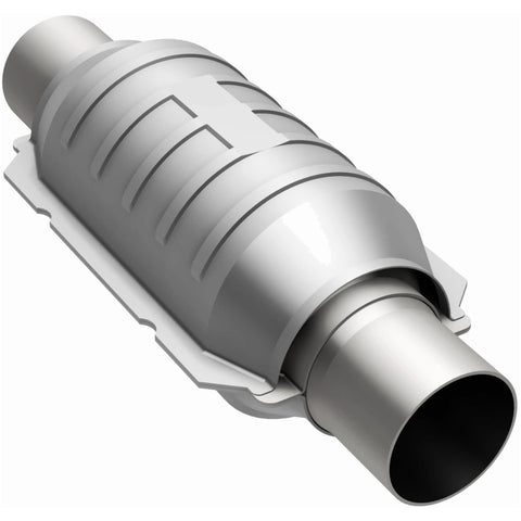 MagnaFlow Conv Univ 2in Inlet/Outlet Ctr/Ctr Round 9in Body L x 5.125in W x 13in Overall L 49 State - 51204