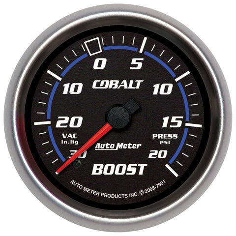 AutoMeter Gauge Vac/Boost 2-5/8in. 30Inhg-20PSI Mechanical Cobalt - 7901
