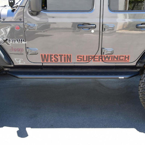 Westin 18-24 Jeep Wrangler (JL) Unlimited 4DR Outlaw Running Board - Textured Black - 28-34065