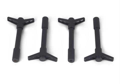 Ford Racing Black Crinkle Finish Valve Cover Hold Down Wing Nuts - 302-326